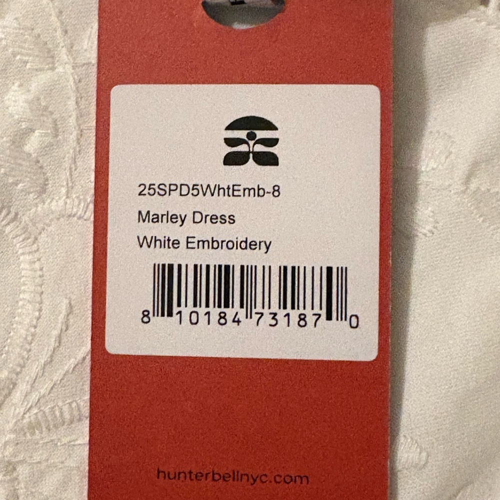 NWT Hunter Bell Womens Marley White Lace Embroidered Flutter Sleeve Sun Dress 8 - Picture 11 of 13
